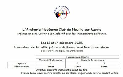 Mandat compétition du 12 décembre 2025